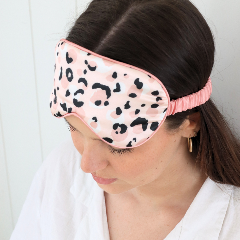 Wellness Blush Leopard Eye Mask